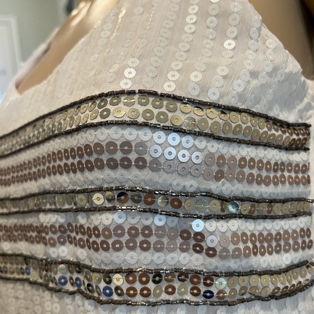 White House Black Market Sequins Tank Top in Size XXS - Picture 5 of 15